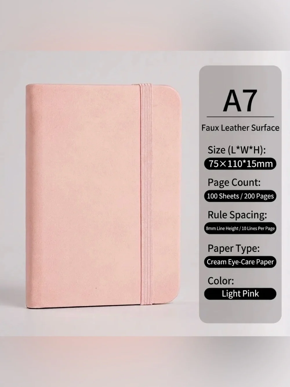 Rose Gold A7 Pocket Notebook & Crystal Diamond Pen Gift Set Journal Planner NEW